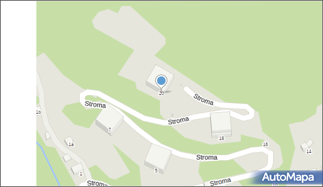 Ustroń, Stroma, 20, mapa Ustroń