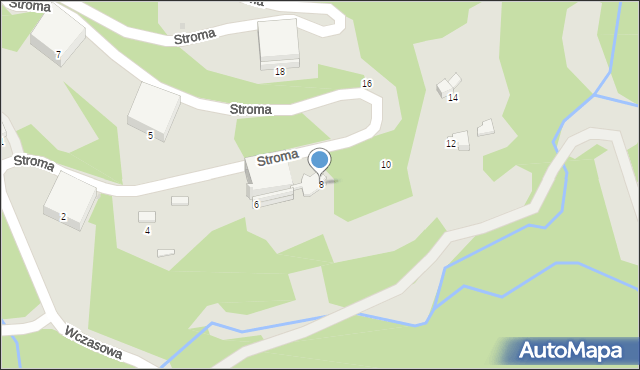 Ustroń, Stroma, 8, mapa Ustroń