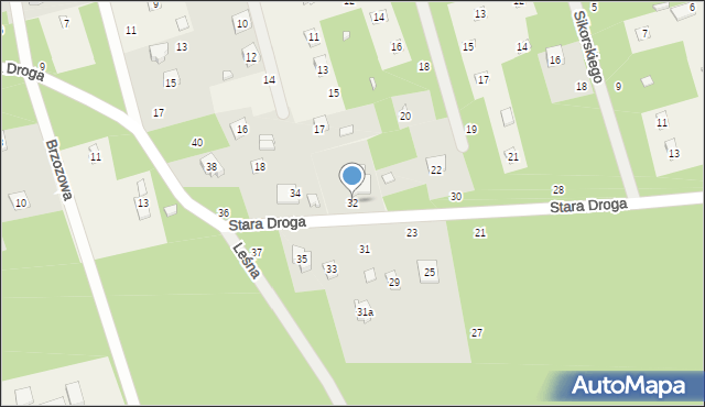 Ustronie, Stara Droga, 32, mapa Ustronie