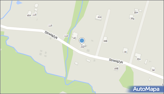 Ustrzyki Dolne, Strwiążyk, 112, mapa Ustrzyki Dolne