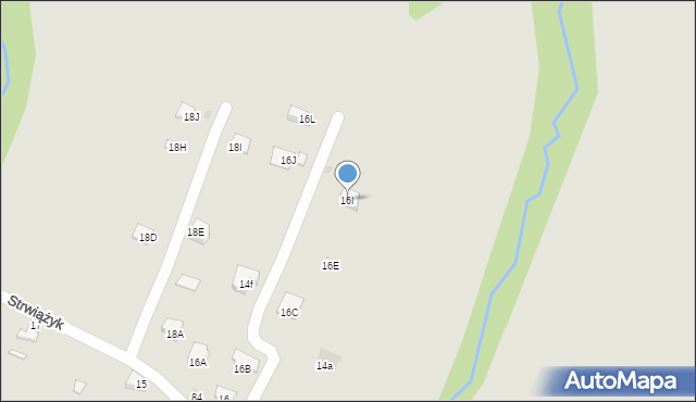 Ustrzyki Dolne, Strwiążyk, 16I, mapa Ustrzyki Dolne
