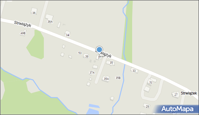 Ustrzyki Dolne, Strwiążyk, 37, mapa Ustrzyki Dolne