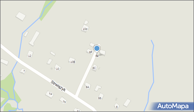 Ustrzyki Dolne, Strwiążyk, 8e, mapa Ustrzyki Dolne