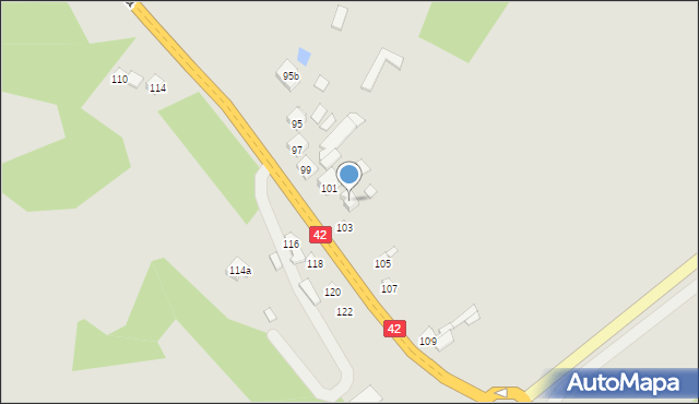 Wąchock, Starachowicka, 101a, mapa Wąchock