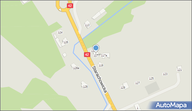 Wąchock, Starachowicka, 117, mapa Wąchock