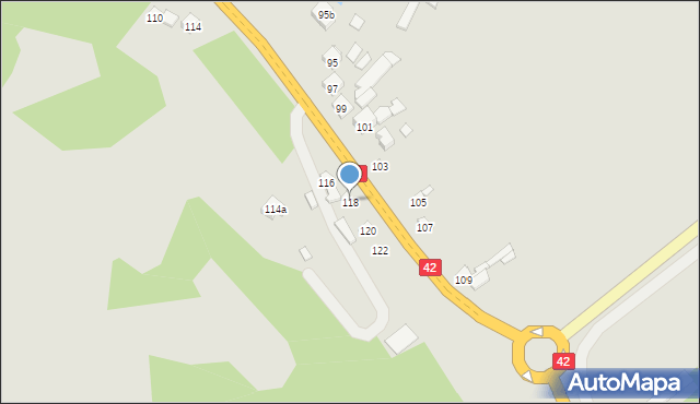 Wąchock, Starachowicka, 118, mapa Wąchock