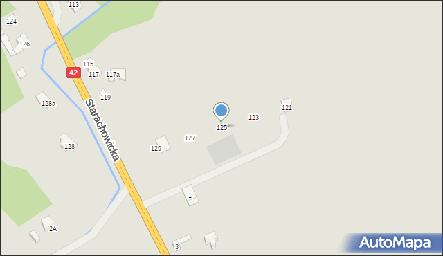 Wąchock, Starachowicka, 125, mapa Wąchock