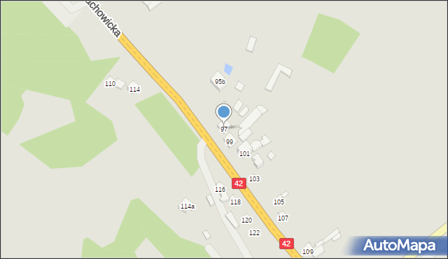 Wąchock, Starachowicka, 97, mapa Wąchock