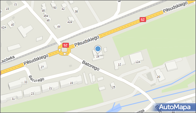 Wadowice, Stefana Batorego, 14, mapa Wadowice