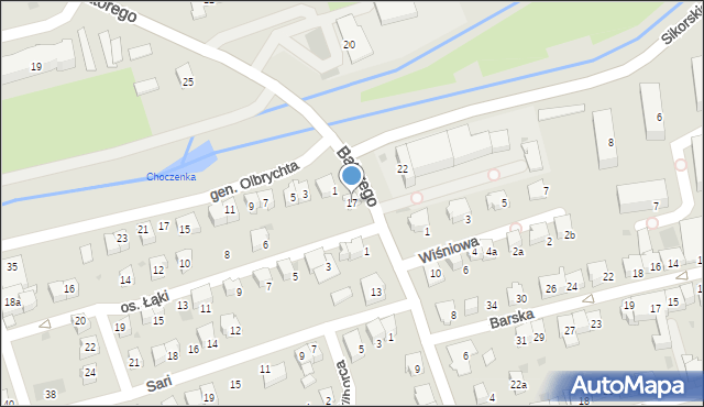 Wadowice, Stefana Batorego, 17, mapa Wadowice