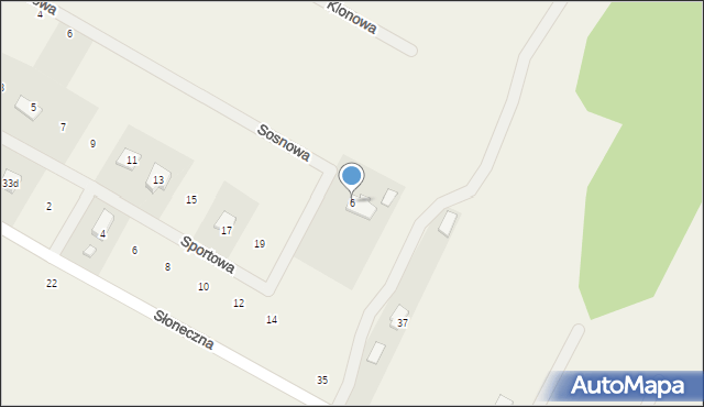 Wągrodno, Starego Dębu, 6, mapa Wągrodno