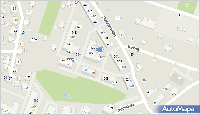 Wągrowiec, Straszewska, 48A, mapa Wągrowiec