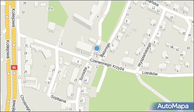 Wałbrzych, Stefana Batorego, 2, mapa Wałbrzycha