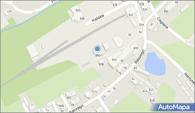 Wałbrzych, Stefana Batorego, 80C, mapa Wałbrzycha