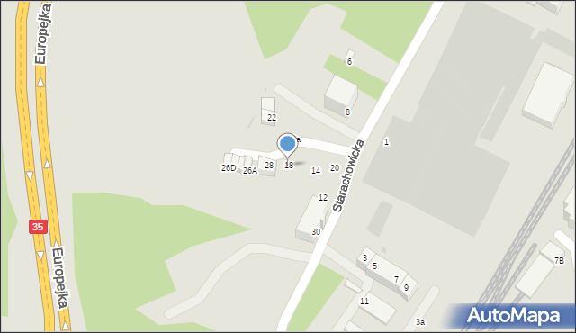 Wałbrzych, Starachowicka, 18, mapa Wałbrzycha