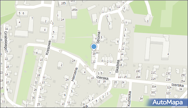 Wałbrzych, Stroma, 10, mapa Wałbrzycha