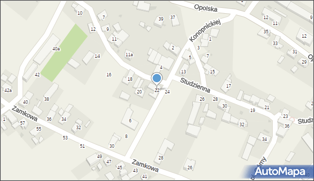 Walce, Studzienna, 22, mapa Walce