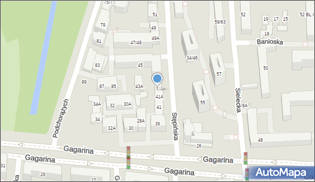 Warszawa, Stępińska, 43, mapa Warszawy