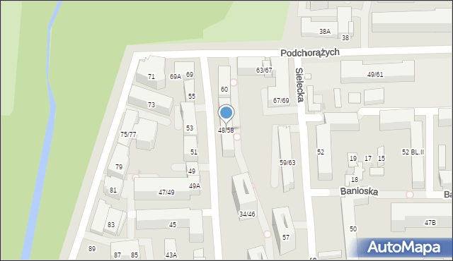 Warszawa, Stępińska, 48/58, mapa Warszawy