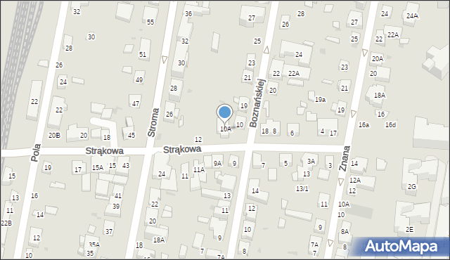 Warszawa, Strąkowa, 10A, mapa Warszawy