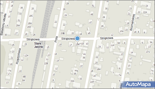 Warszawa, Strąkowa, 15A, mapa Warszawy