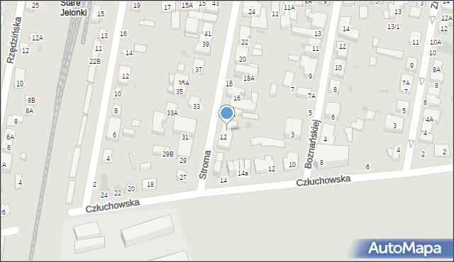 Warszawa, Stroma, 14, mapa Warszawy