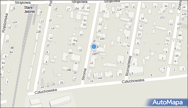 Warszawa, Stroma, 14A, mapa Warszawy