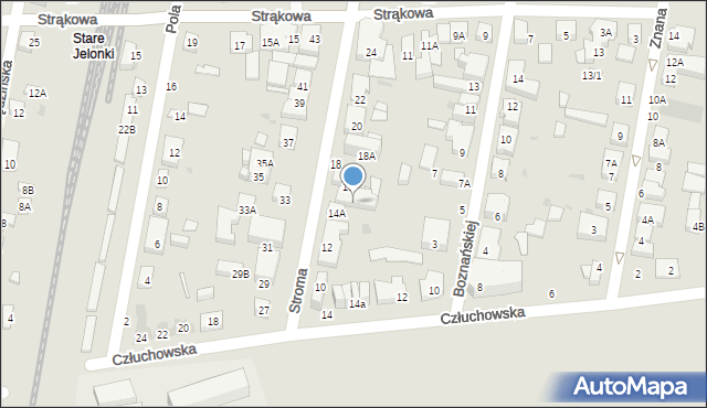 Warszawa, Stroma, 16A, mapa Warszawy