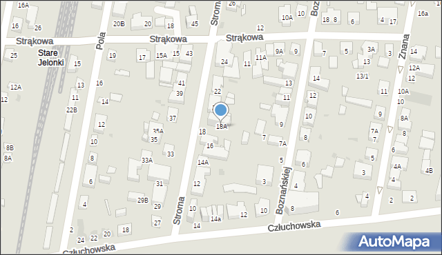 Warszawa, Stroma, 18A, mapa Warszawy