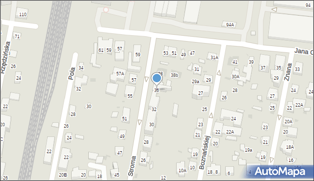 Warszawa, Stroma, 36, mapa Warszawy