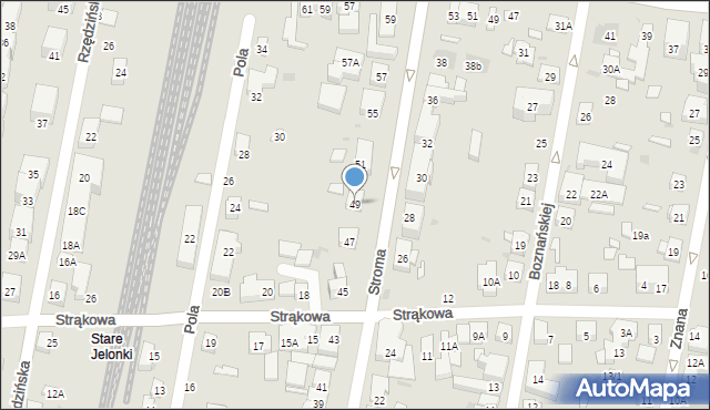 Warszawa, Stroma, 49, mapa Warszawy