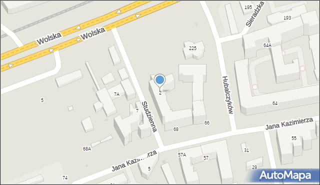 Warszawa, Studzienna, 2, mapa Warszawy