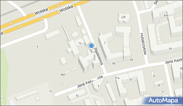 Warszawa, Studzienna, 7, mapa Warszawy
