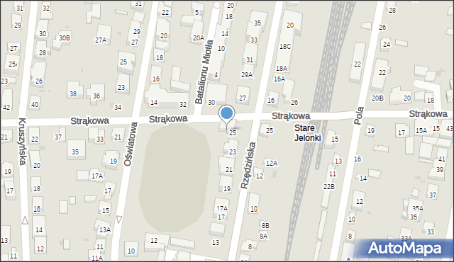 Warszawa, Strąkowa, 23, mapa Warszawy