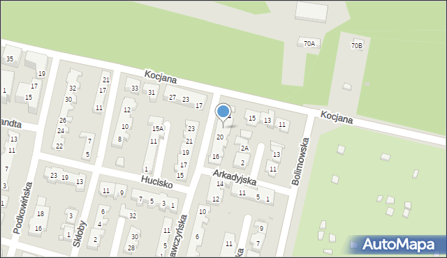 Warszawa, Strawczyńska, 22, mapa Warszawy