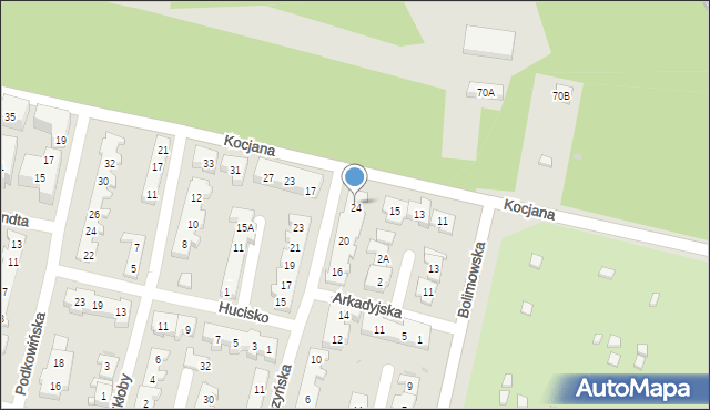 Warszawa, Strawczyńska, 24, mapa Warszawy