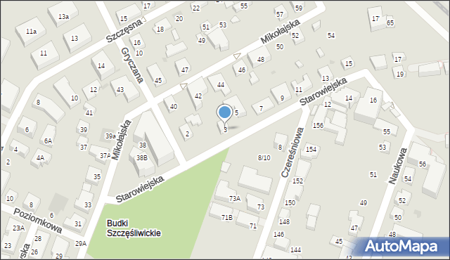 Warszawa, Starowiejska, 3, mapa Warszawy