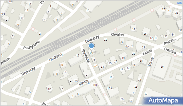 Warszawa, Stajenna, 1/3, mapa Warszawy