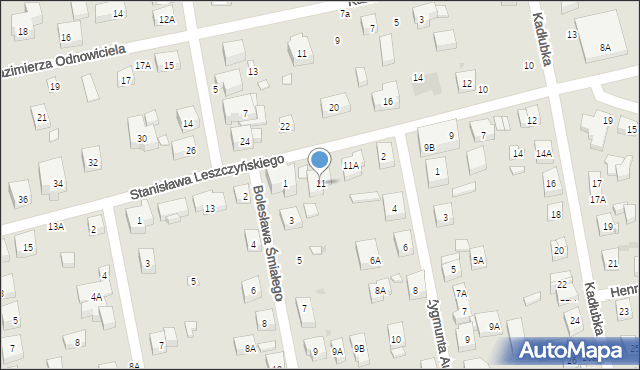 Warszawa, Stanisława Leszczyńskiego, 11, mapa Warszawy