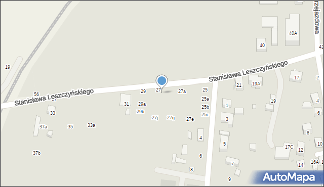 Warszawa, Stanisława Leszczyńskiego, 27c, mapa Warszawy