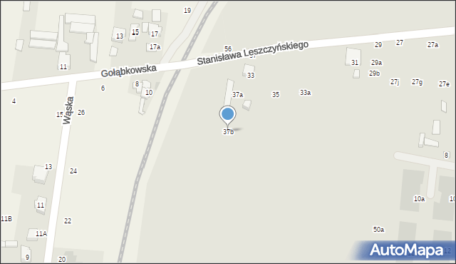 Warszawa, Stanisława Leszczyńskiego, 37b, mapa Warszawy