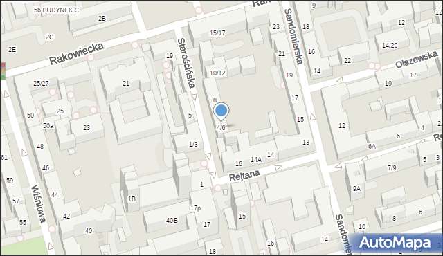 Warszawa, Starościńska, 4/6, mapa Warszawy