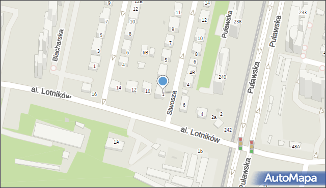 Warszawa, Stwosza Wita, 1, mapa Warszawy