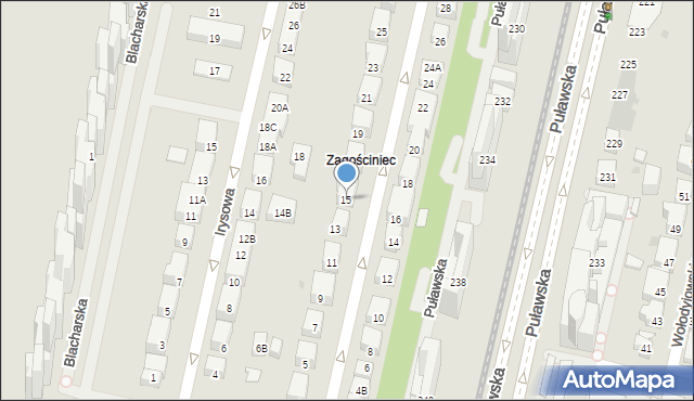 Warszawa, Stwosza Wita, 15, mapa Warszawy