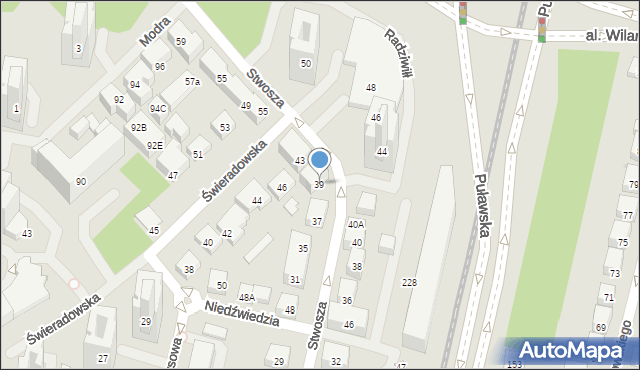 Warszawa, Stwosza Wita, 39, mapa Warszawy