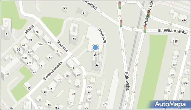 Warszawa, Stwosza Wita, 46, mapa Warszawy