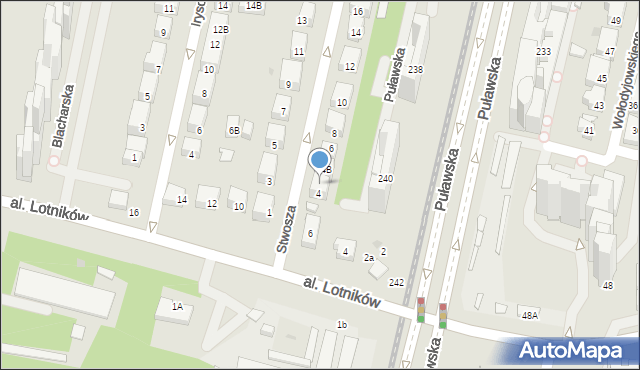 Warszawa, Stwosza Wita, 4A, mapa Warszawy