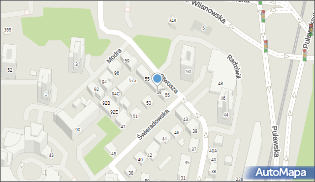 Warszawa, Stwosza Wita, 51, mapa Warszawy