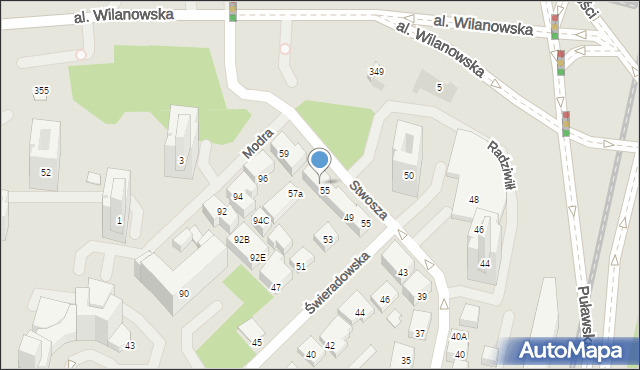 Warszawa, Stwosza Wita, 57, mapa Warszawy