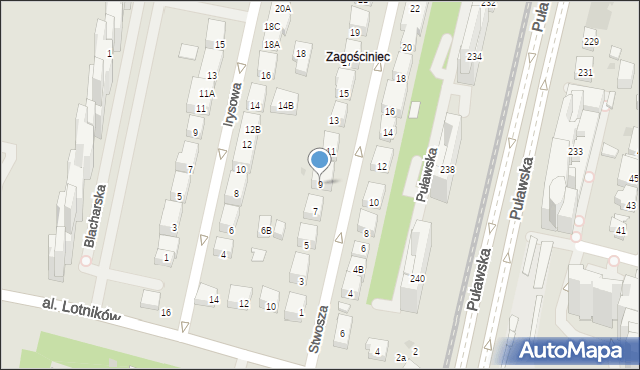 Warszawa, Stwosza Wita, 9, mapa Warszawy